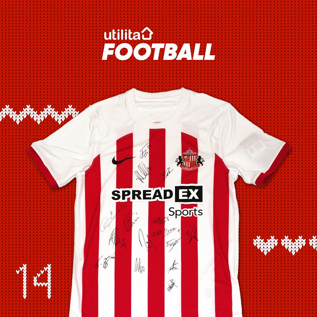 🎁 𝐔𝐅 𝐀𝐝𝐯𝐞𝐧𝐭 𝐂𝐚𝐥𝐞𝐧𝐝𝐚𝐫 🎁

✍️ Win yourself this 23/24 signed <a href="/SunderlandAFC/">Sunderland AFC</a> home shirt for Christmas!

RT, follow us and tag a mate for the chance to win - winners will be notified by DM

⌛ Entries close 10am December 15th

#UFAdventCalendar 📆 | #SAFC