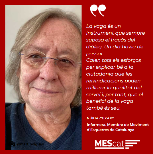 MovEsquerresCat's tweet photo. .@ncuxart Cal explicar bé a la ciutadania que les reivindicacions de la vaga d'infermeria poden millorar la qualitat del servei i que el benefici també és seu. Quan les reivindicacions són justes, es legitimen, redunden en la millora del servei i en la pràctica dels professionals https://t.co/0aaeDGIewG