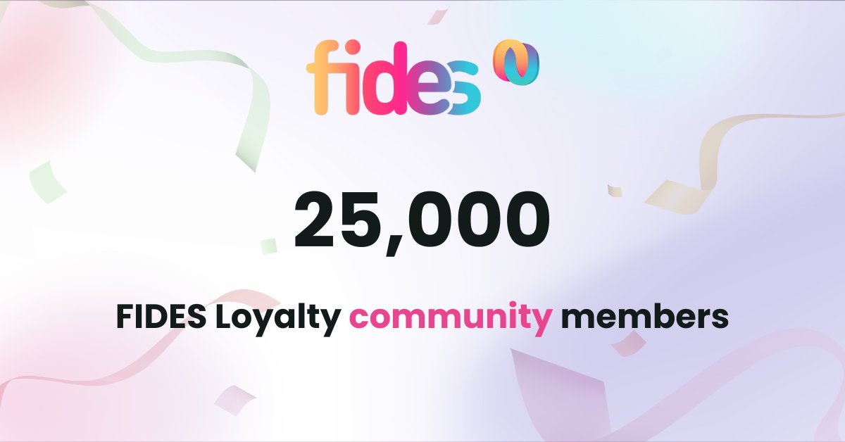 myfides's tweet photo. We're energized to announce that our FIDES Loyalty community has grown to an incredible 25,000 members! 🤩

We're grateful for the support and contribution, committed to growing our vibrant #community, and have exciting plans for the future.

🚀 Stay tuned! https://t.co/iR2OdZvfhj