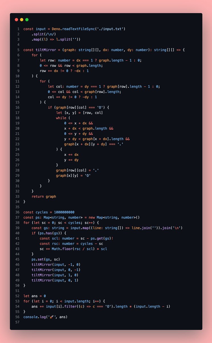 itsonly_james's tweet photo. I just completed "Parabolic Reflector Dish" - Day 14 - #AdventOfCode 2023. Tough one today! Almost nuked my laptop https://t.co/H8rgJyHIfs