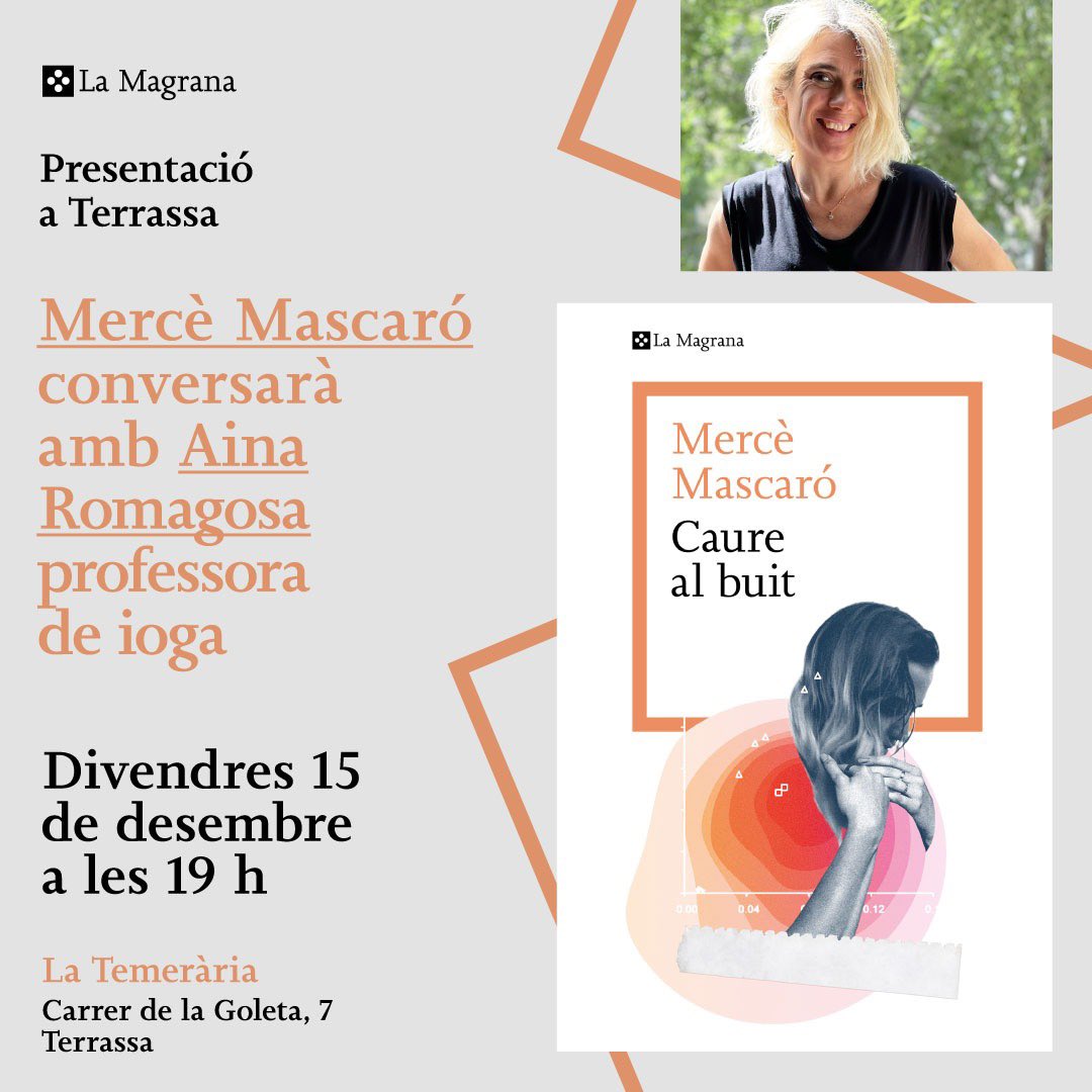 Veniu demà a <a href="/temeraria2015/">LlibreriaLaTemerària</a> de Terrassa!!
 Parlarem de l’Alma, la Maria, la pèrdua, la maternitat, la necessitat de reconciliar-se… i de moltes coses més.
Ens acompanyes??
<a href="/penguinllibres/">Penguin Llibres</a>