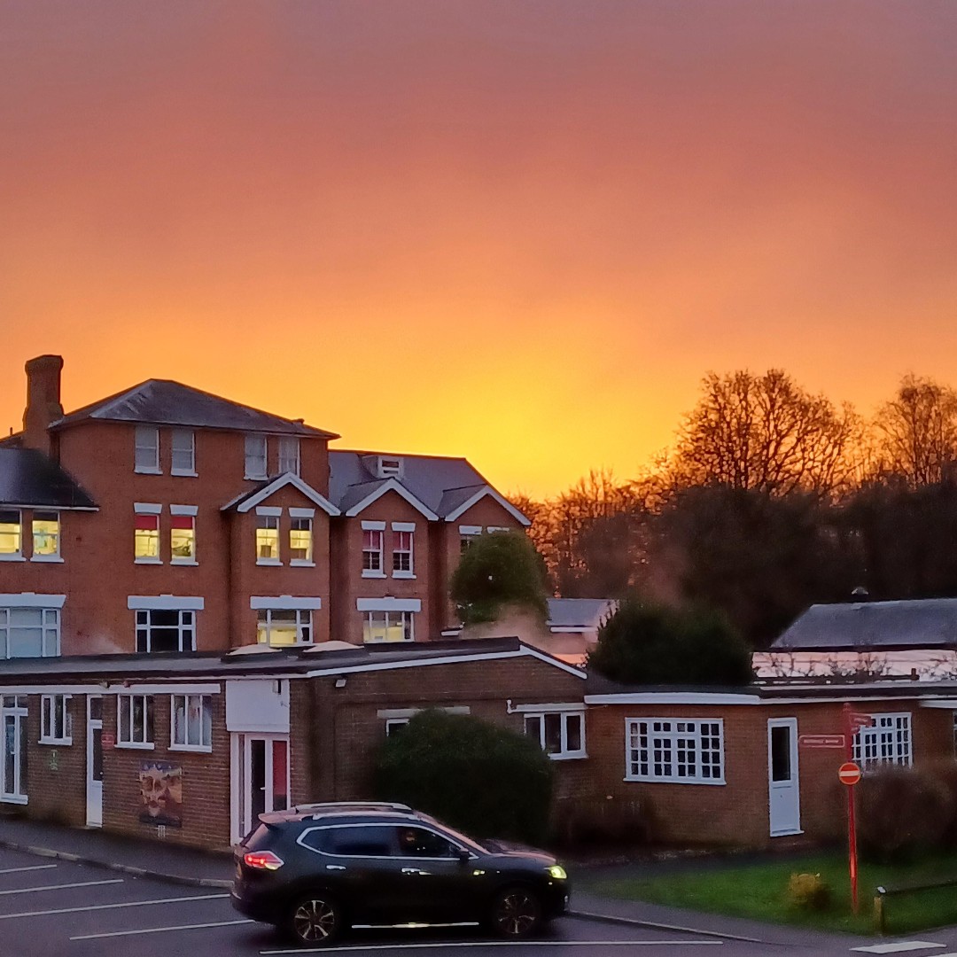 copthorneprep's tweet photo. What a beautiful sky this morning. A perfect day for our whole school Christingle service!

 #ChristingleService #CommunityGathering #SchoolCommunity #CopthornePrep https://t.co/7q67Apk4Z0