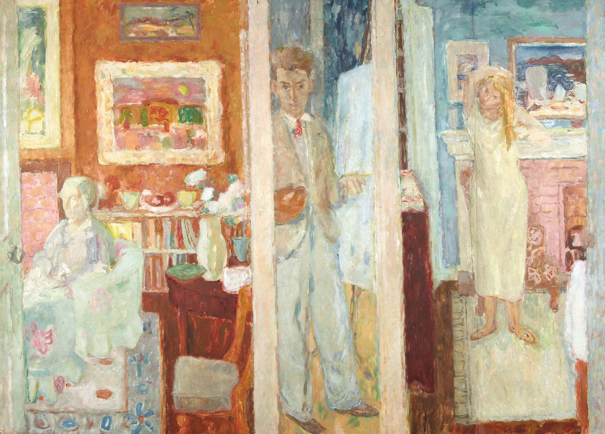 This week’s #OnlineArtExchange with <a href="/artukdotorg/">Art UK</a> is all about Modernism in landscapes and still life for our new exhibition, William Gillies: Modernism and Nation!

This complex group portrait is full of meaning, and a key work in the show.

🖼️William Gillies RSA, Interior (1938)