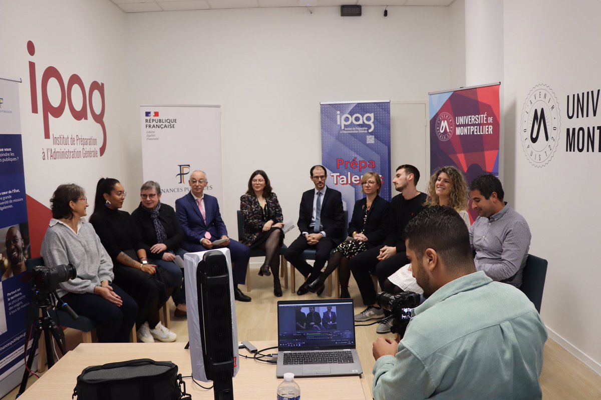 IpagMontpellier's tweet photo. Très heureux d’avoir accueilli @ENFiP_officiel et #DDFIP34 pour un Live sur la préparation des concours de la @dgfip_officiel au sein d’une Classe #prépatalents : https://t.co/gelxcxNTRw
#choisirleservicepublic
@umontpellier @dgafp https://t.co/QkGiHwLfj8