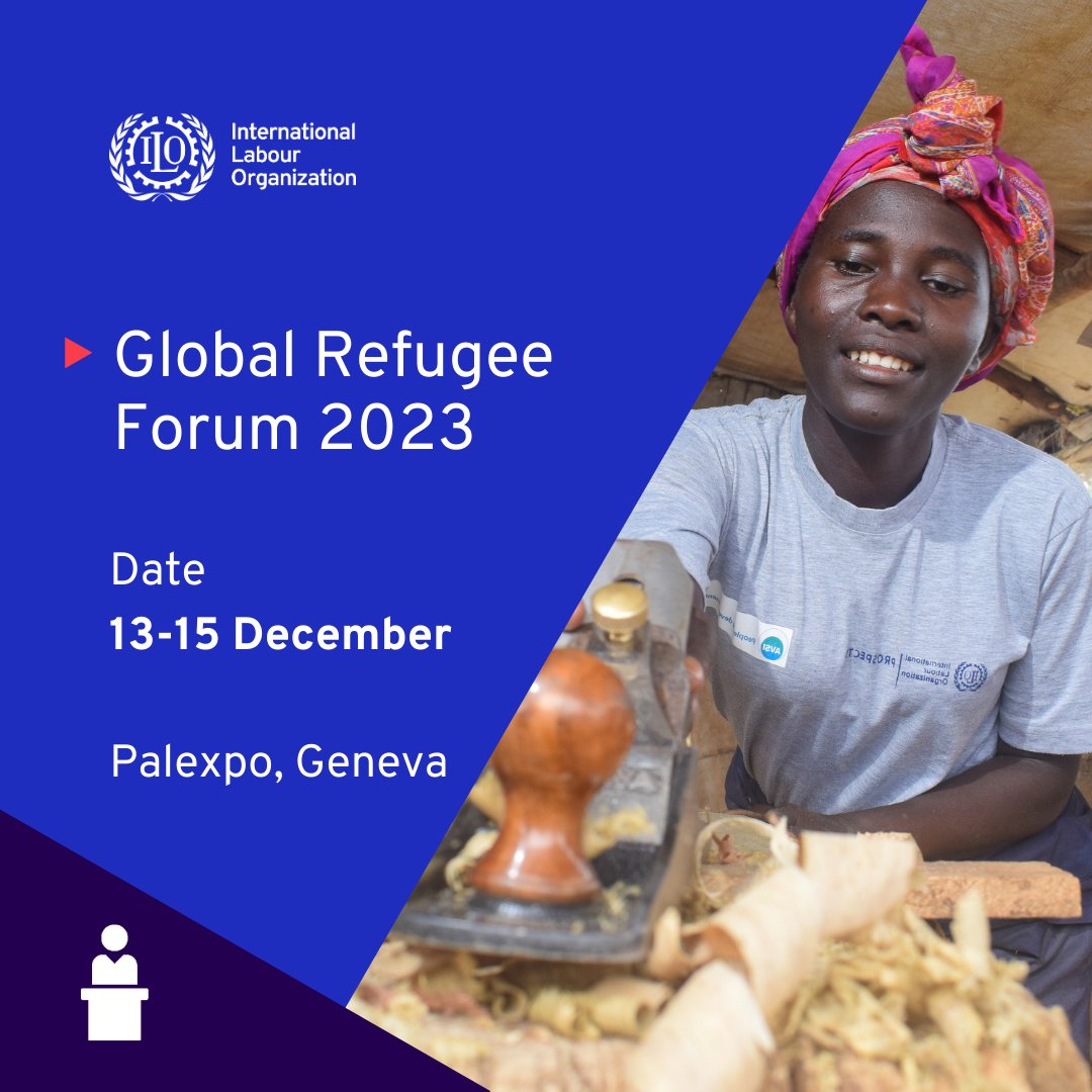 Upholding the rights of the 110M forcibly displaced people is key to building a resilient society. Tune into the Global #RefugeeForum to discover how the @ILO is working to ensure #DecentWork for all. 📺 ow.ly/lhC550QgIF8