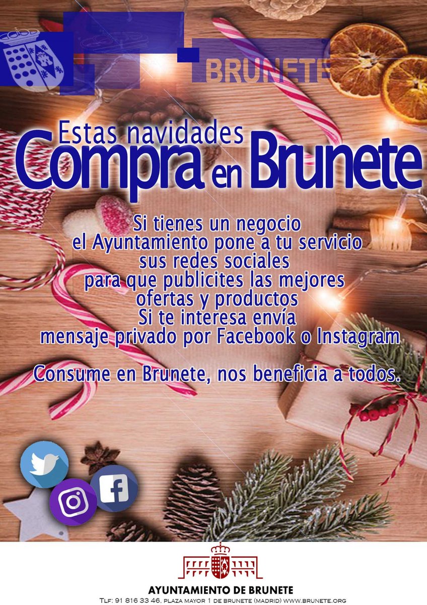 AytoBrunete's tweet photo. #COMERCIOLOCALBRUNETE
El comercio de nuestro municipio, con opciones diferentes y productos diferentes. 
Calidad, Confianza, Experiencia  y un Trato Cercano y Profesional. 
Conoce y Consume en nuestro comercio local, y no te arrepentirás de ello. https://t.co/p7zlGkXy9g