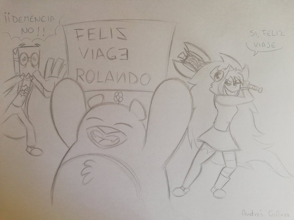 El día de hoy le quiero dedicar este dibujo de #Villainous que hice a un muy buen amigo mio. Te deseo lo mejor Rolando, y cuidate en el camino que iras jorjando con cada paso que des. Hasta pronto.