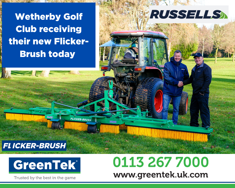 GreenTekGroup's tweet photo. Many thanks to Wetherby Golf Club for purchasing a @GreenTekGroup Flicker-Brush!
Thanks also to our dealer, Russells Groundcare.
 #GreenTek #greenkeepers #greenkeeping #golfcourse #turfcare #sportsturf #golf #golfcourse #wormcasts #agronomy https://t.co/UZvAGFxjBT