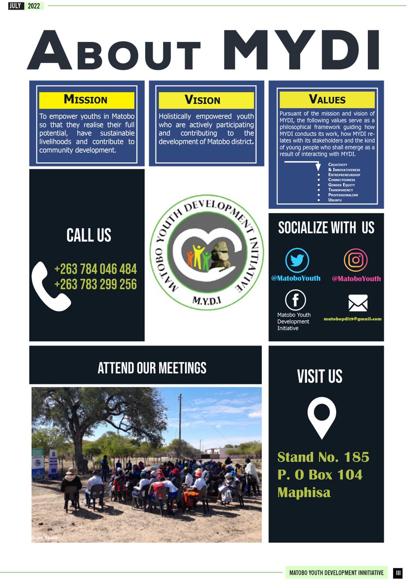 accountlabzw's tweet photo. Check out #Content4Accountability a campaign championed by @MatoboYouth. The Campaign disseminates information about local accountability & is produced by gender and advocacy champions.
Young people also produce Matobo Community Magazine discussing local accountability topics.
#AccountLabZW
#WeMakeGovernanceWorkForThePeople