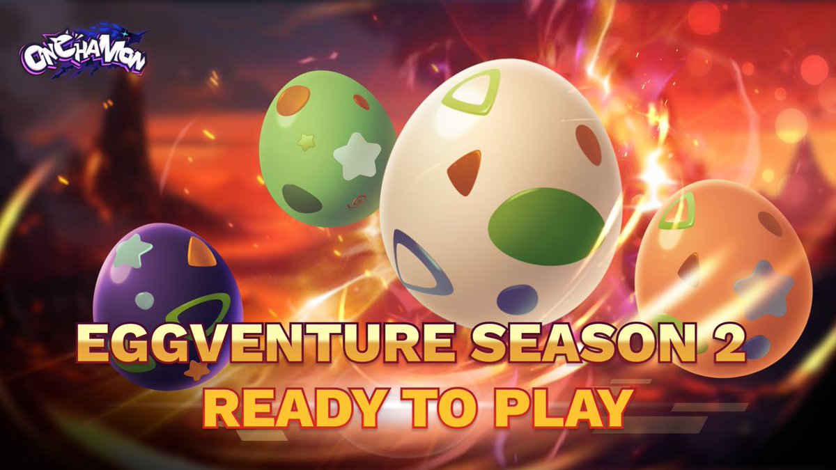 EGGVENTURE SEASON 2 IS ON — JOIN NOW, TRAINERS! 🎮🔥 As announced, Eggventure Season 2 has officially kicked off, allowing trainers to start minting their own eggs. 🎮 Join game: play.onchamon.com Read more: tinyurl.com/mfbwy2a2