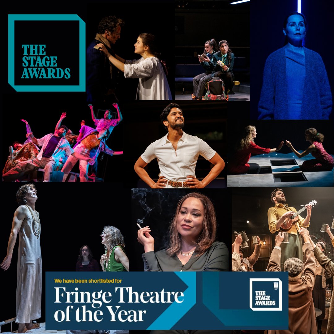 We’re really thrilled to be nominated for Fringe Theatre of the Year in the @TheStage Awards. Congratulations to all other nominees, and thank you to all our wonderful casts, creatives, audiences, supporters and staff. Winners will be announced on 29 January 2024 #TheStageAwards