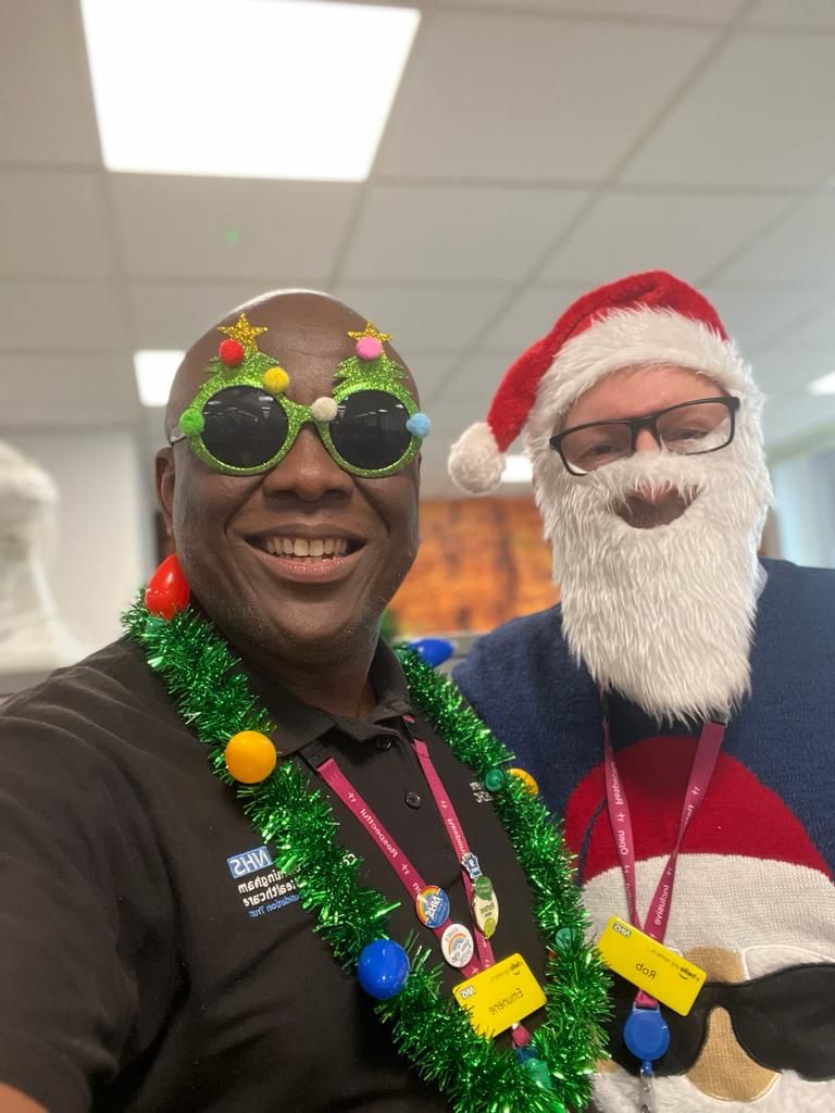 #BCHCCharity #BCHCWWW23 Emunene & Rob from the Corporate Governance Division are also feeling festive this week over at Priestly Wharf 🎅🌲🎄🎁