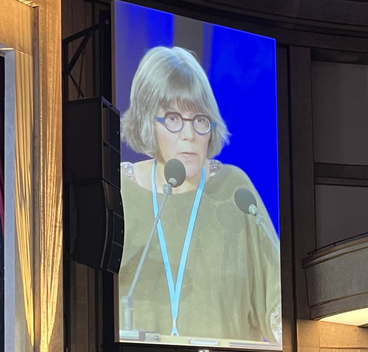 ⁦#assisesHU <a href="/valerie_ugo/">Valérie Ugo</a>⁩ VP recherche ⁦<a href="/chu_angers/">CHU Angers</a>⁩- pour un objectif : #excellence , une responsabilité : faire école, comment créer un cercle vertueux pour favoriser la recherche en #CHU