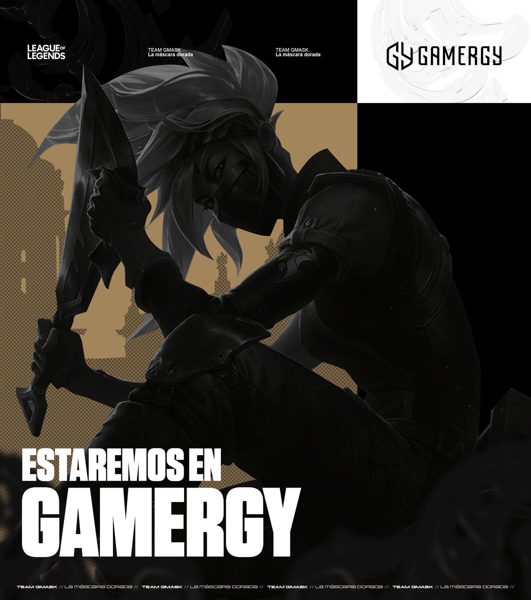 TeamGMask's tweet photo. Estaba claro, ยฟno? ๐ค
ยกEstaremos en Gamergy!
Os quiero dรกndonos todo el apoyo del mundo este fin de semana, que voy a pasar lista. #GoGmask ๐ญ๐ https://t.co/PPhXwvkdSd