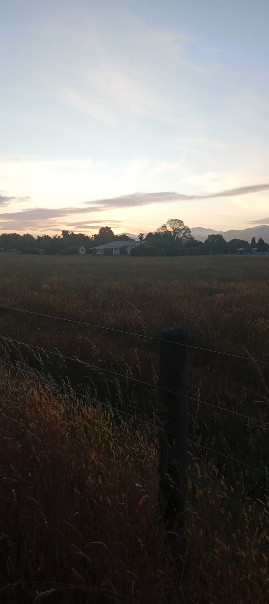 Sunset in Motueka New Zealand on a Thursday evening just before 9pm
