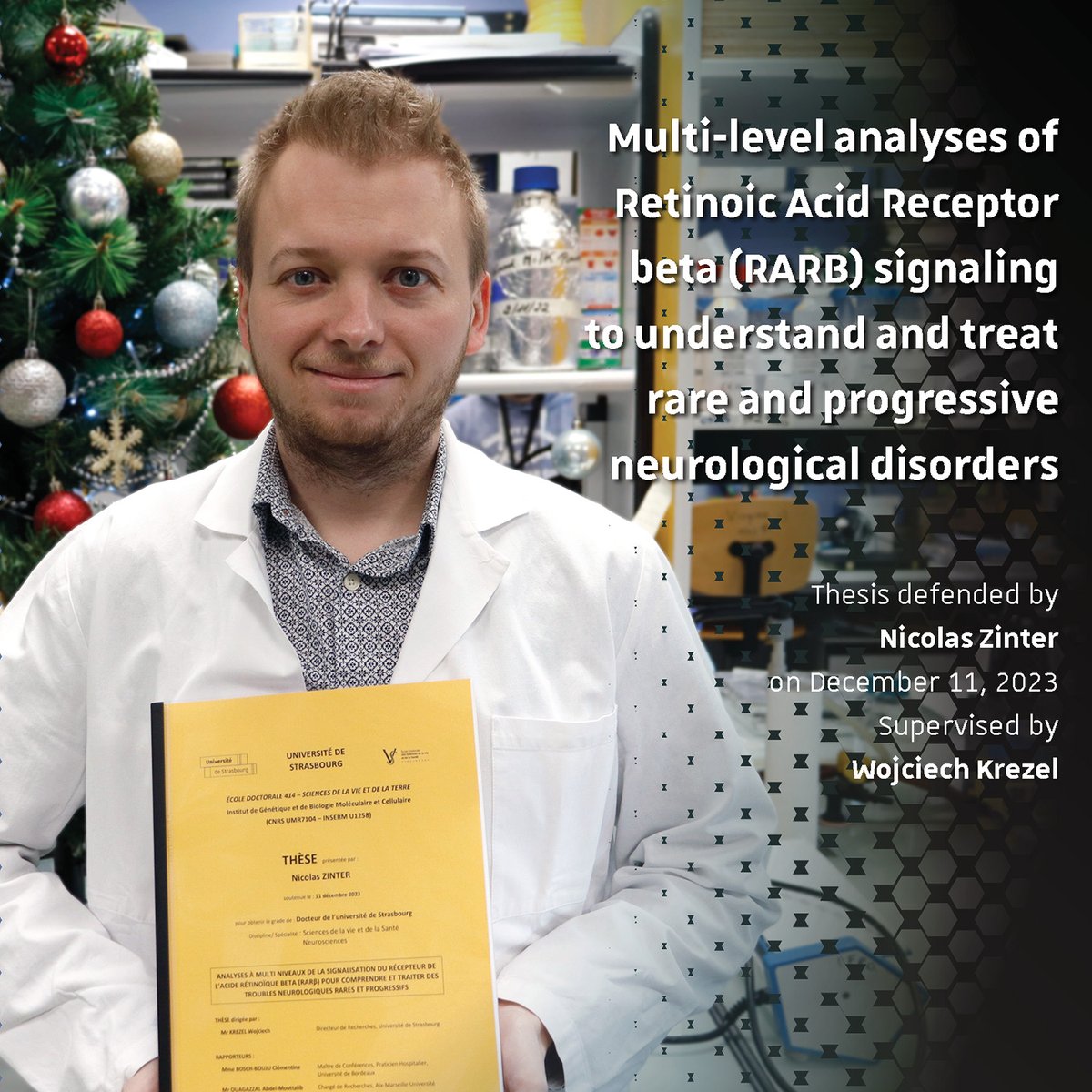 IGBMC (@igbmc) on Twitter photo π Congratulations to <a href="/Nicolas/">Nico Taing</a> Zinter for his thesis directed by Wojciech Krezel. He was able to identify the first postnatal function of RARB in the brain and its roles in neurological disorders.
π° tinyurl.com/5n8yrz3w
π @CureMcops12 π Congratulations to <a href="/Nicolas/">Nico Taing</a> Zinter for his thesis directed by Wojciech Krezel. He was able to identify the first postnatal function of RARB in the brain and its roles in neurological disorders.
π° tinyurl.com/5n8yrz3w
π @CureMcops12