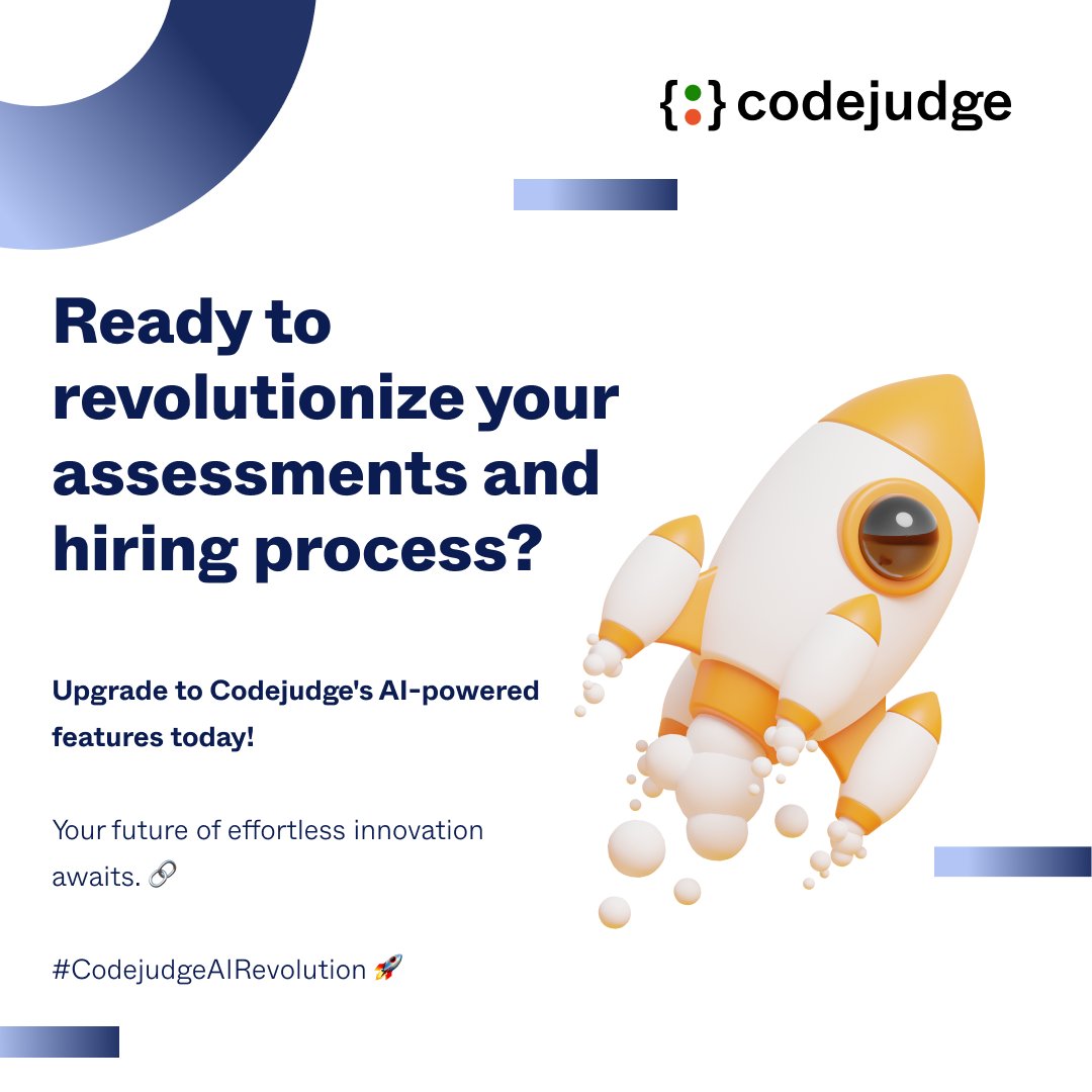 CodejudgeHQ's tweet image. The wait's over! - 🤖 AI Assist is live on Codejudge 🔥
#AI #ArtificialInteligence #assessment