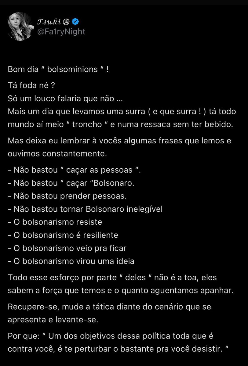 celsolex's tweet image. De @Fa1ryNight para todos nós que ainda acreditamos! Tenhamos fé que vamos vencer….❤️