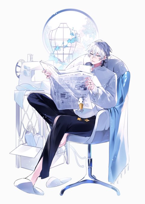 「chair reading」 illustration images(Latest)
