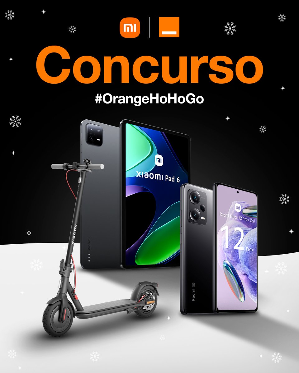 orange_es's tweet photo. ¡CONCURSO! 🎅 Celebra la Navidad con Orange y gana premios de Xiaomi 🎄 ¿Cómo? 

✅ Sigue: @orange_es y @XiaomiEspana
🔁 RT
💬 ¿Cuál es tu propósito de año nuevo y quién es la persona especial con quien lo compartirás? Menciónala + #OrangeHoHoGo 

BBLL: https://t.co/ie2WF2ba2L https://t.co/bMsDic2gSS