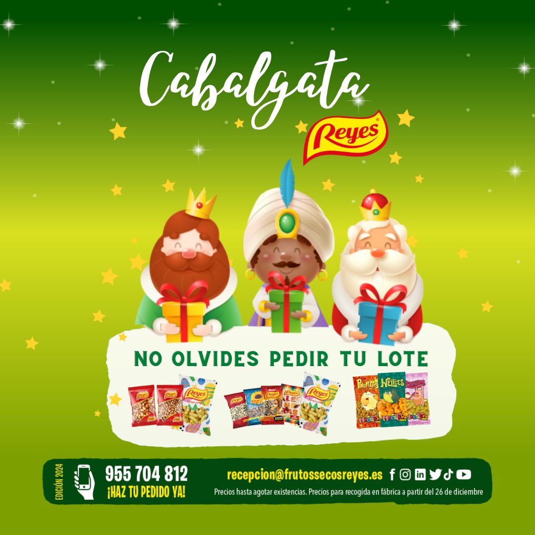 pipas_reyes's tweet image. ¡Todavía puedes pedir tu lote de @pipas_reyes para la Cabalgata de Reyes Magos! 👑👑👑
📞955 704 812
✉️recepcion@frutossecosreyes.es
¡Haz ya tu pedido! 🐪
#Navidad2023 #cabalgata2023 #cabalgatareyes #Frutossecosreyes #siemprecontigo #golosinas #pipasreyes #pasalopipa #Navidad