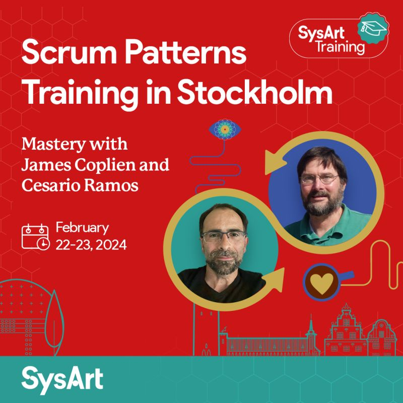 jcoplien's tweet photo. #scrumpatterns
https://t.co/ogtXIauPi5
You can view this as an advanced Scrum course exploring its deep structures and systems thinking, or as a way to help chart your Scrum rollout, or as a guide to strengthen those weak bits in your Scrum. Don't miss this rare opportunity. https://t.co/PnL7zMk0p6
