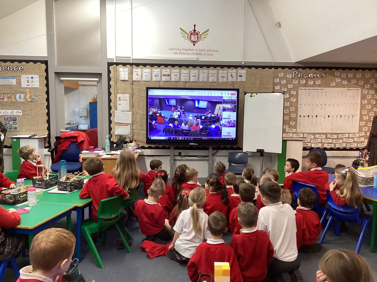 Year 1 and 2 joined together to watch the BWCET Advent celebration. We were excited to see our children reading.