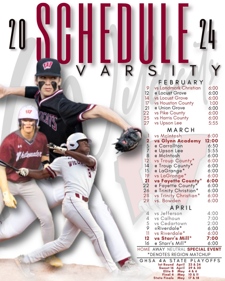 Mark your calendars for the 2024 Season! #TheWildcatWay
