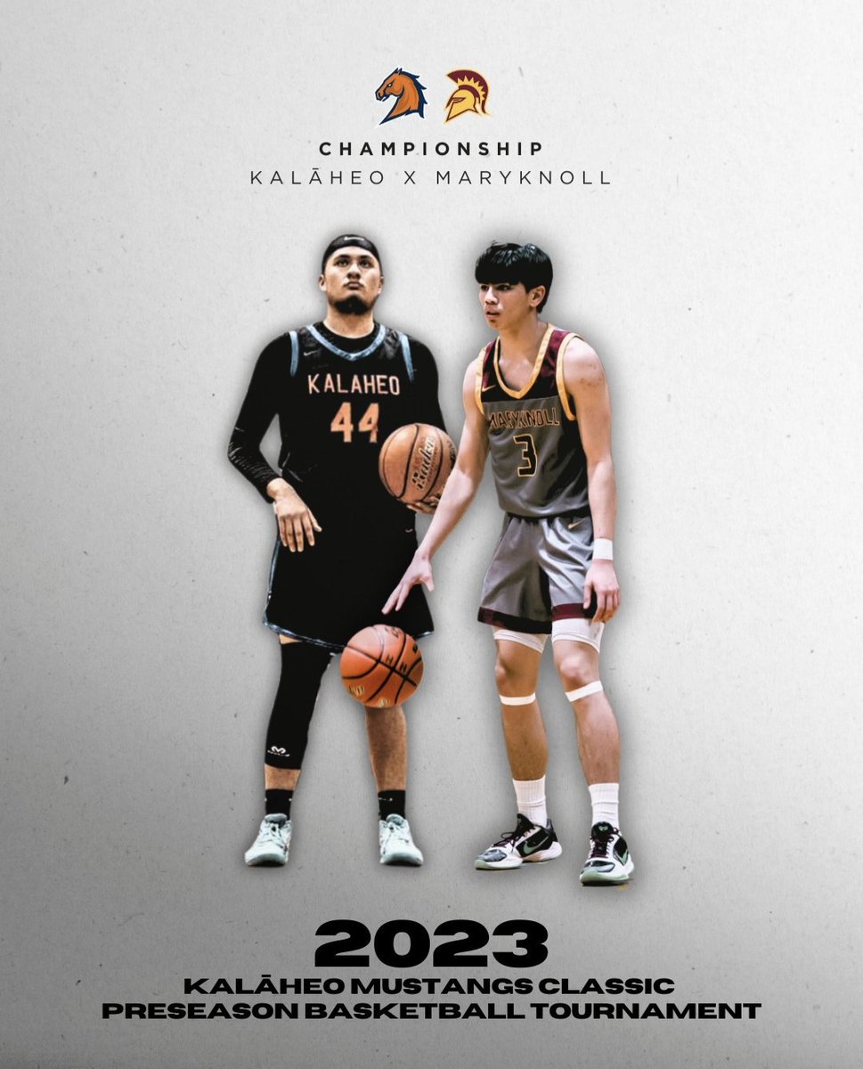 ESPN Honolulu (@espnhonolulu) on Twitter photo TONIGHT AT 8PM: It's an OIA vs. ILH matchup between Kalāheo and <a href="/MaryknollSports/">Maryknoll Athletics</a> for the 2023 Kalāheo Mustangs Classic Preseason Basketball Tournament Championship title! 🏀 TONIGHT AT 8PM: It's an OIA vs. ILH matchup between Kalāheo and <a href="/MaryknollSports/">Maryknoll Athletics</a> for the 2023 Kalāheo Mustangs Classic Preseason Basketball Tournament Championship title! 🏀