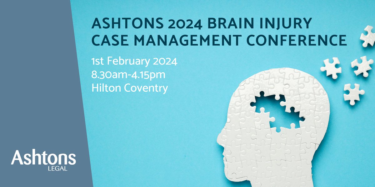 Our annual Brain Injury Case Management Conference returns to the Hilton, Coventry on 1 Feb 2024! The day is always enjoyable and informative, and delegates leave with practical advice useful to their daily practice. Book your place now ⤵️ ashtonscm24.eventbrite.co.uk
