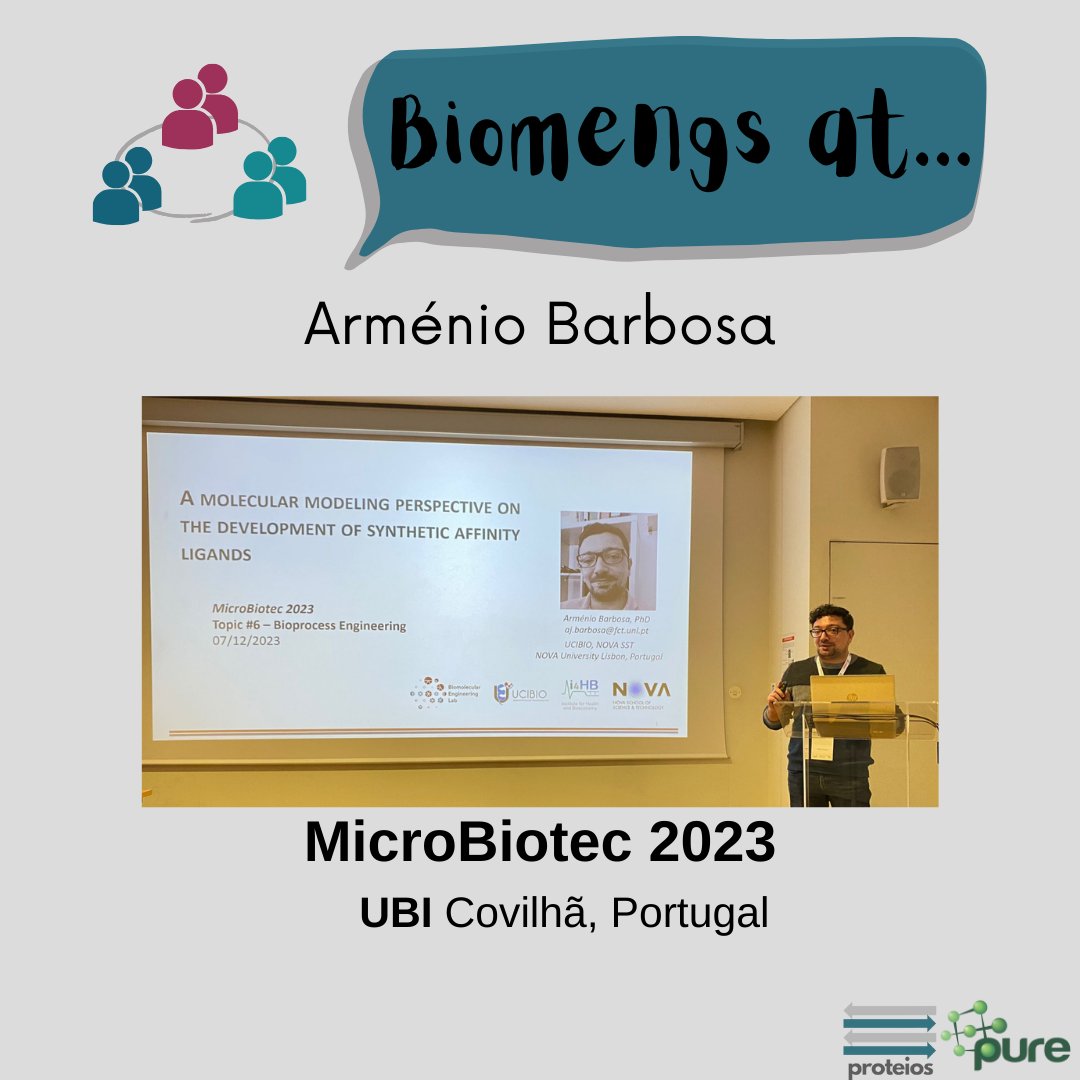 Biomeng_lab's tweet photo. We had the opportunity to attend #Microbiotec23 held at @UBI_pt. @AJMBarbosa presented the talk and Catarina Domingos the poster in the Bioprocess Engineering topic.#Proteios_project #Pure_project
@i4HBio
@UCIBIO_Research
@NOVAunl
@FCTNOVA
@fct_pt https://t.co/T6zspMDBey