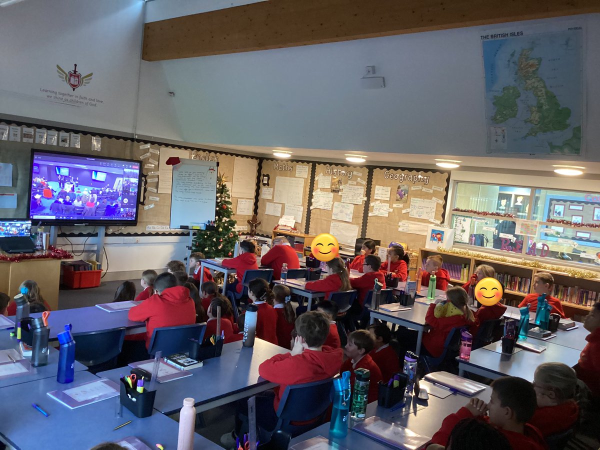 Year 5 and 6 gathered together to join our @bwcet advent celebration @EthosBWCET1
