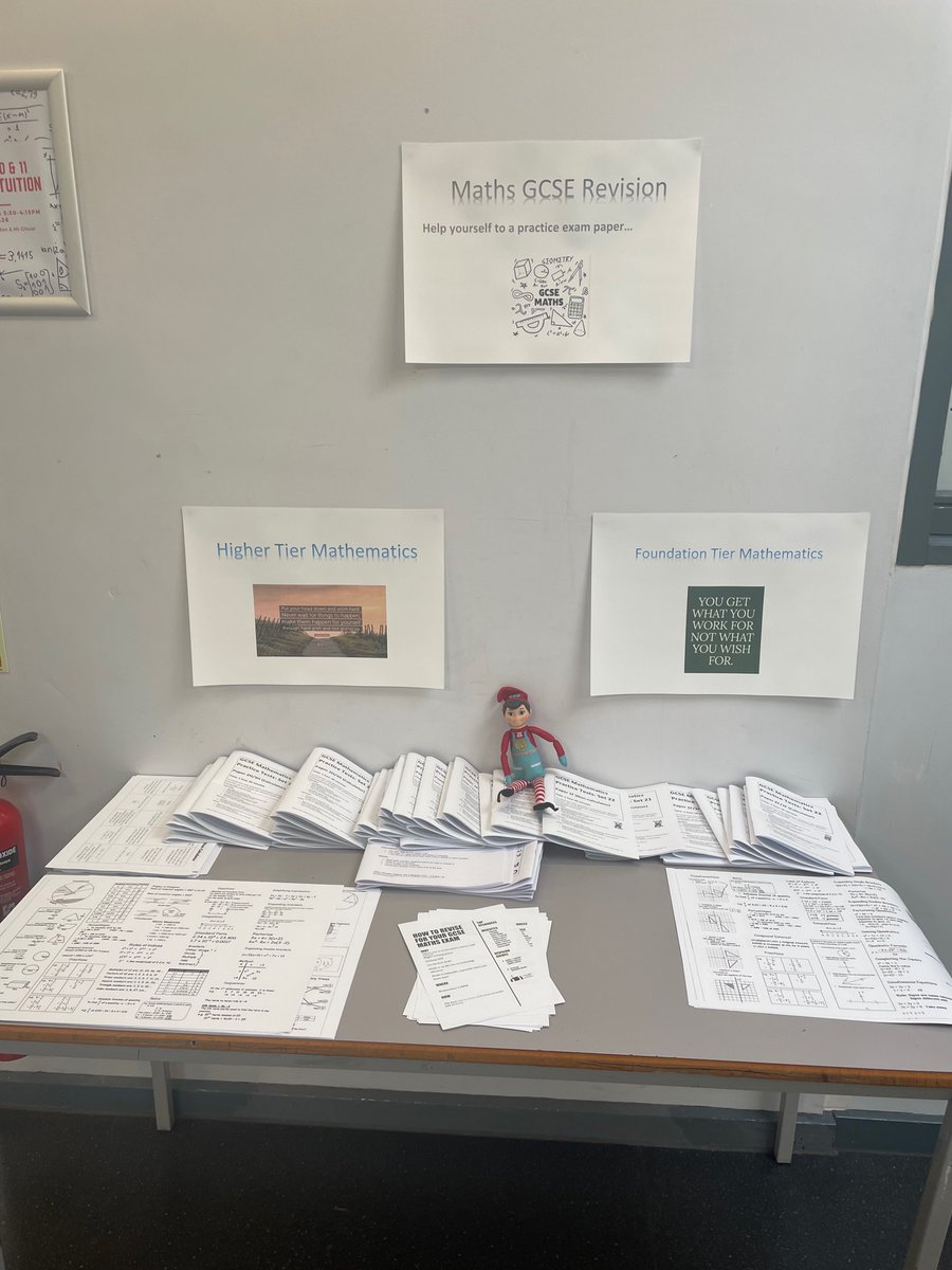 Elvis has been helping Mrs Bradley-Smith and Ms McKay with the revision resources for year 11 mocks this week, available outside the maths office #elivisthemathself <a href="/AldersleyHighSc/">AldersleyHighSchool</a> <a href="/AldersleyTeam11/">AldersleyTeam11</a>
