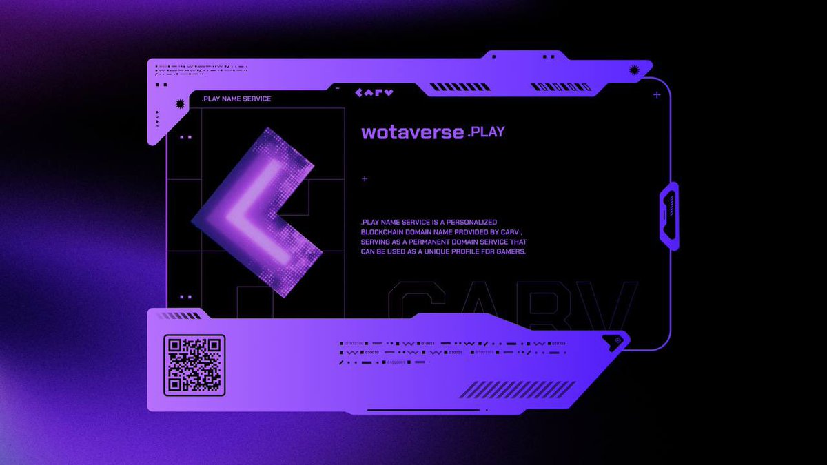 wotaverse's tweet image. Thank you to our friends @carv_official for such a cool gift!🥰🔥

❗️Mint your .play today: d2e.carv.io/ugdyP

🤩😱 Giving out 5 lucky draws via full refund (7-12 letter names):
1️⃣ Like &amp;amp; RT
2️⃣ Tag @carv_official with your .play name service

#CARV #Data2Earn #DataToEarn