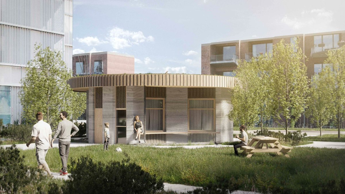 Interesting to read about this low carbon 3D printed building designed by Saga Space Architects in Denmark saga.dk/projects/akf.  Printed with low CO2 concrete: pbctoday.co.uk/news/mmc-news/…