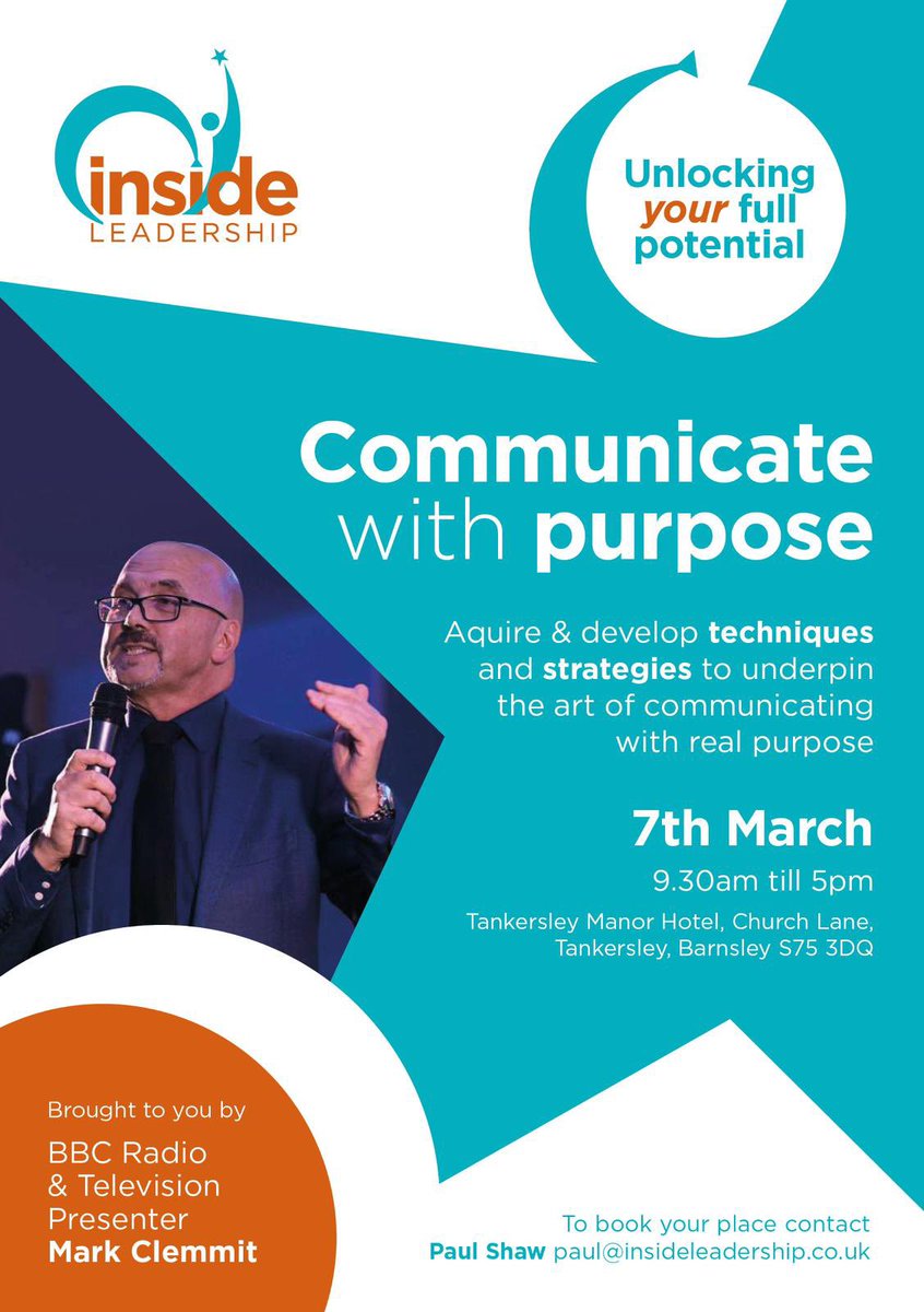 Really looking forward to working with this highly skilled and brilliant individual @MarkClemmit I’m excited about getting underway with our new “Unlocking Potential” Series of workshops. Here’s the first of many.