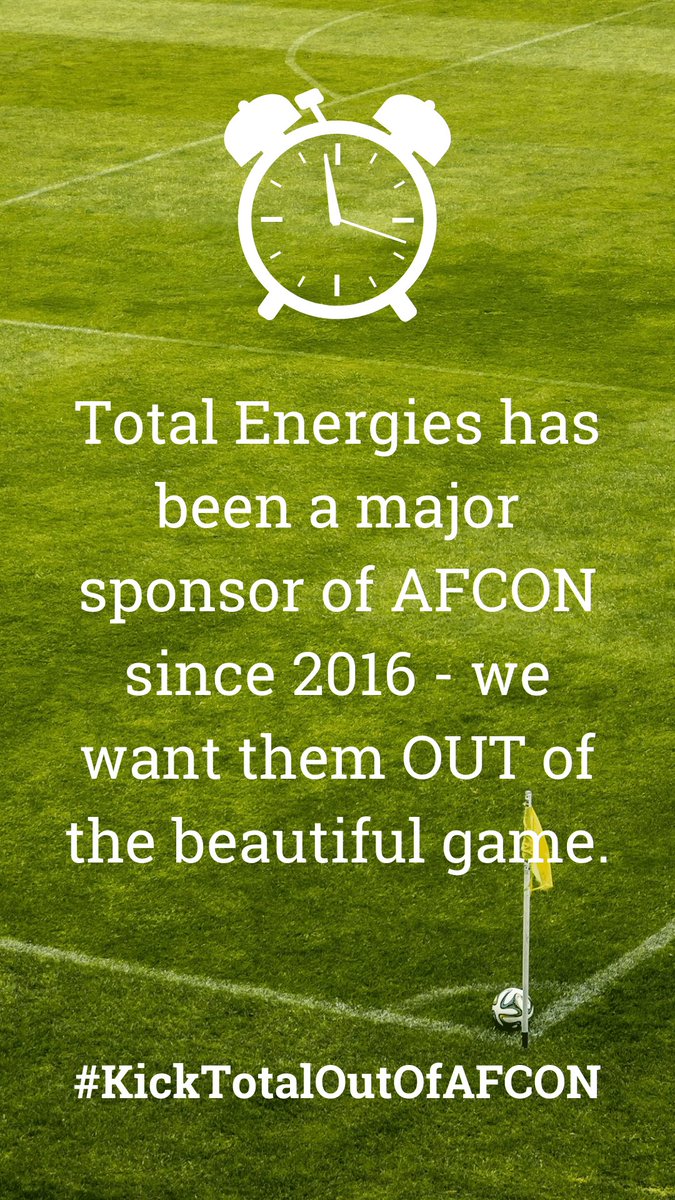 Don't fall for the sportswashing tricks of Big Oil companies! Their sponsorships may seem harmless, but behind the scenes, they're contributing to environmental degradation! Kick them out! #KickPollutersOutOfAFCON #KickPollutersOut