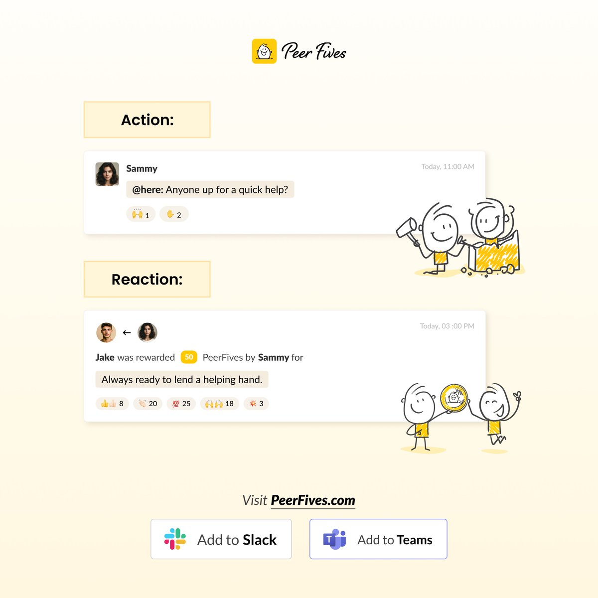 PeerFives's tweet photo. Discover the power of appreciation with PeerFives! Easily reward your colleagues for their hard work and helpfulness, fostering a positive work environment. Let's celebrate teamwork!

Visit Now: https://t.co/MvRMtmAWwY

#employeeengagement #actionreaction #beforeandafter https://t.co/P0yowWomRV