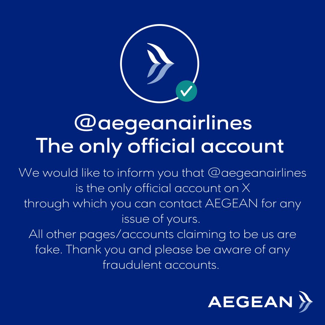 Aegean Airlines tweet media