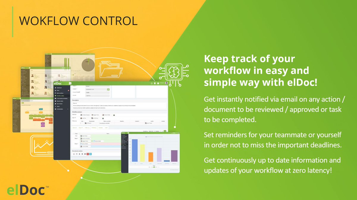 elDoc_online's tweet image. Keep track of your workflow in easy and simple way with #elDoc!
Learn more 👉 eldoc.online/features/workf…
#WorkflowControl #Monitoring #IntelligentAutomation #IDP #OCR #AI #SaaS #NoCode #BPM