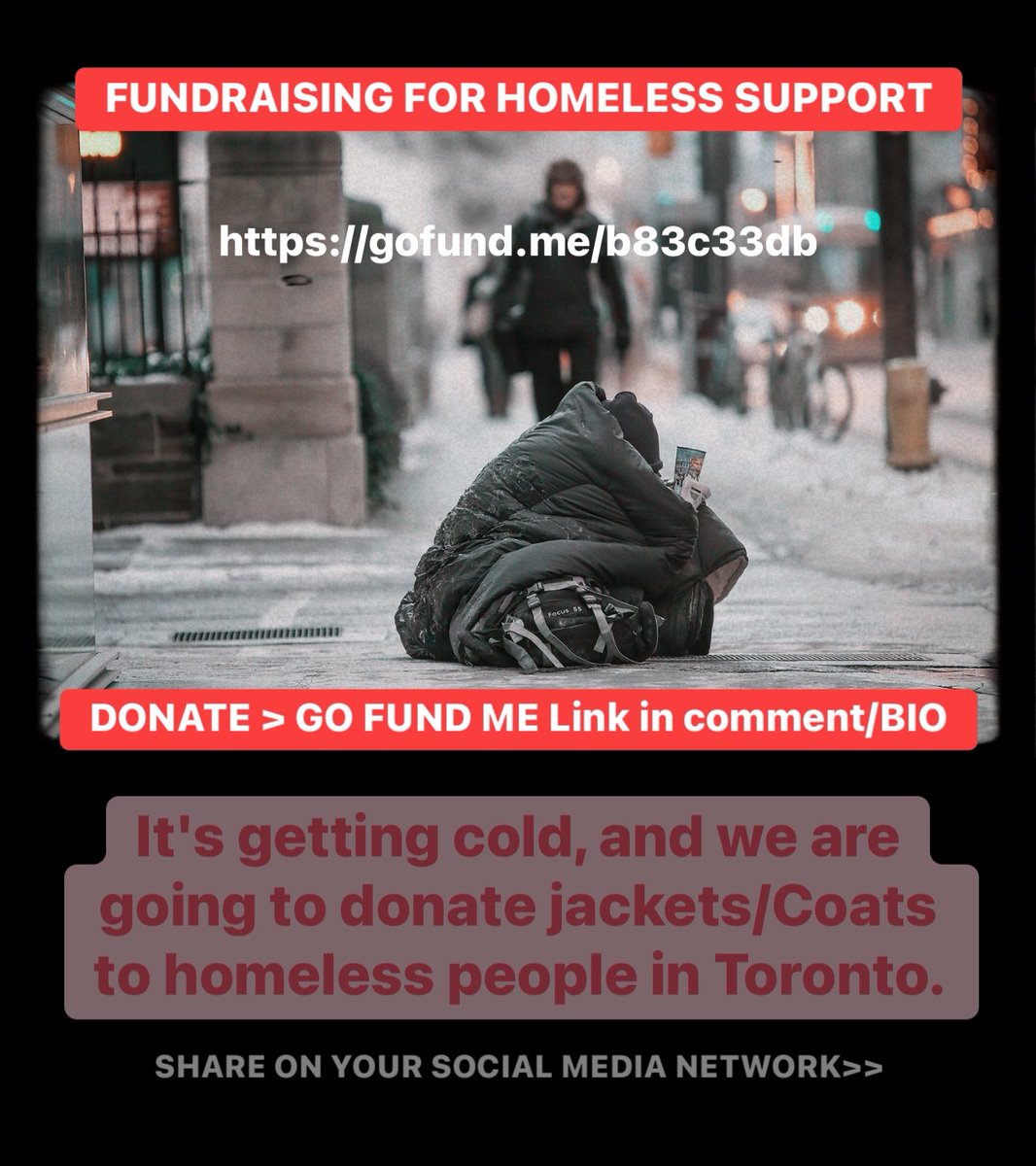 gofund.me/b83c33db

#HomelessAid, #Donate4Christmas, #HelpingHands, #GiveBackTogether, #HomelessSupport, #ChristmasKindness, #DonateToHelp, #TogetherForChange, #SpreadWarmth, #HelpingHomeless, #ChristmasGiving, #SupportEachOther, #DonateForHope, #HomelessnessRelief