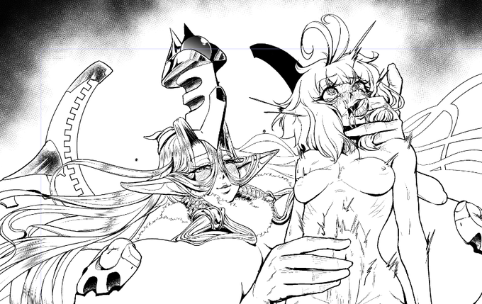 「そんなに登場させる予定ないから、大物感出して髪ワッサーwwって増やしたろ!」
ってデザインした悪の組織の大ボス、無事1コマの作画カロリー高すぎて死にそうになってる 