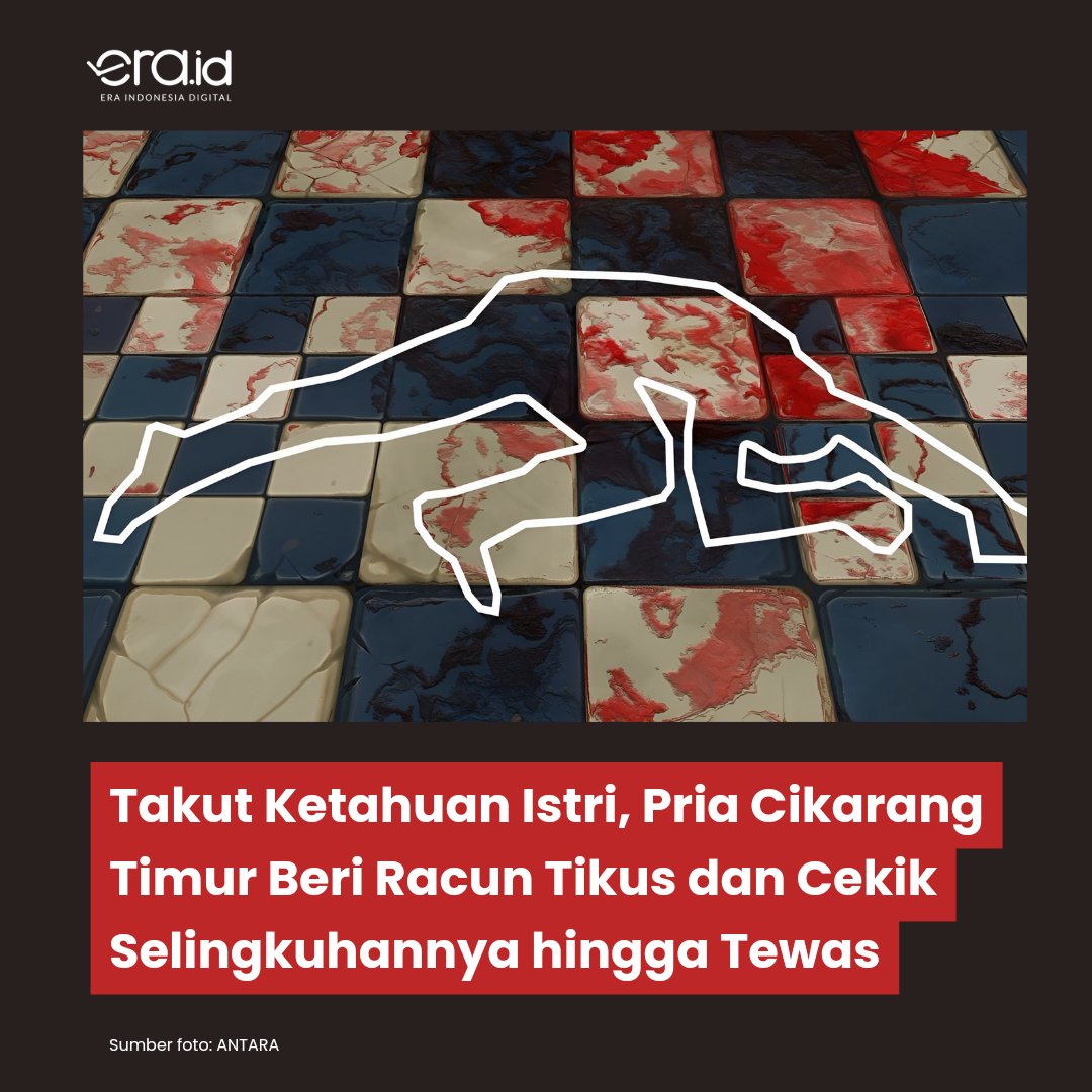 [NEWS EXPLAINED] AMW (35) membunuh selingkuhannya, JS (26), dengan memberi racun tikus lalu mencekiknya. Kaki dan tangan JS diikat dengan lakban sedangkan mulut serta hidungnya pun ditutup lakban. AMW membunuh JS karena JS menyuruh AMW memulangkan istrinya ke kampung.