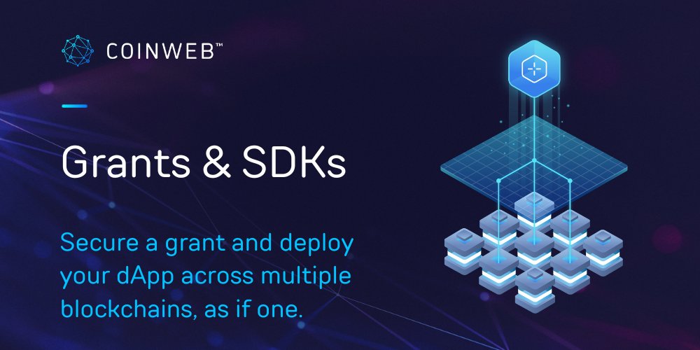 Two Major Official 🪙🕸️ Announcements! 

🔷Coinweb Labs' Grant Programme🔷
Join our mission for Web3 adoption with our $10 million grant programme for builders.

🔷Coinweb Protocol SDKs🔷
After six years of development, we proudly present Coinweb SDKs for dApp development.

Read
