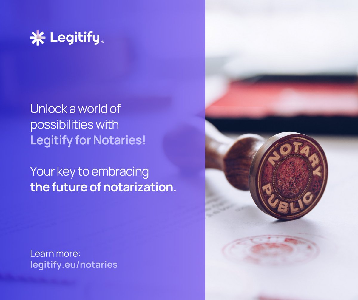 Legitify_Global's tweet image. 🔓 Open the door to endless notarization possibilities! 🚀💼 Elevate your notary services with Legitify! Explore more at legitify.eu/notaries. 

#RemoteOnlineNotarization #LegitifyForNotaries #ElectronicNotarization