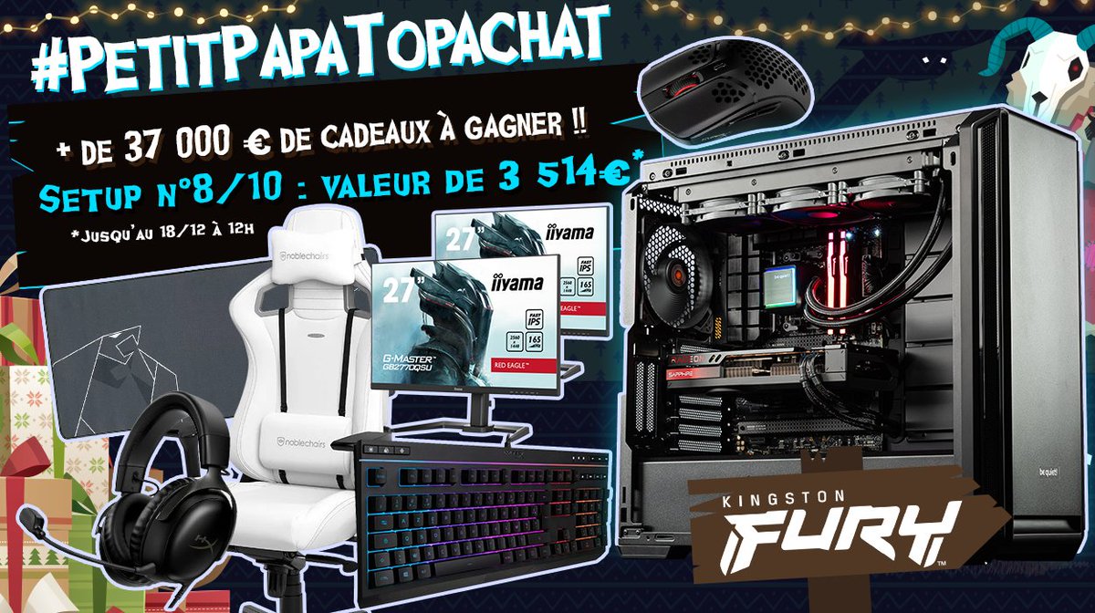 🎁 #26AnsTopAchat (@topachat) on Twitter photo Concours 🎁 #PetitPapaTopAchat 🎄
🔥 + de 37 000 € de cadeaux à gagner ! 🔥
On enchaine avec le #Setup8 de 3514€ !
Pour participer
☑ #RT ce tweet
☑ Follow <a href="/TopAchat/">🎁 #26AnsTopAchat</a>
Participe aussi sur Insta / TikTok / Discord / Facebook
➡ topachat.com/p/content/conc…
🍀 TAS le 18/12 à 12h Concours 🎁 #PetitPapaTopAchat 🎄
🔥 + de 37 000 € de cadeaux à gagner ! 🔥
On enchaine avec le #Setup8 de 3514€ !
Pour participer
☑ #RT ce tweet
☑ Follow <a href="/TopAchat/">🎁 #26AnsTopAchat</a>
Participe aussi sur Insta / TikTok / Discord / Facebook
➡ topachat.com/p/content/conc…
🍀 TAS le 18/12 à 12h