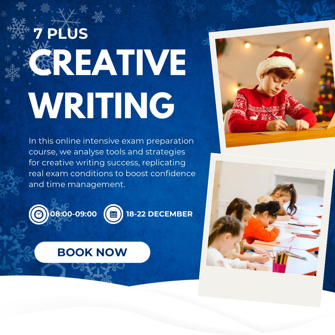 First_Exams's tweet photo. LAST CHANCE to book onto one of our top 7+ and 8+ Christmas courses!🔔

#creativewriting #sevenplus #eightplus #elevenplus #topschools #entranceexams #mockexams #entranceexaminations #entranceexam2023 #independentschools #stpauls #westminster #kings #eton #harrow #edutwitter https://t.co/VYohRMT99a
