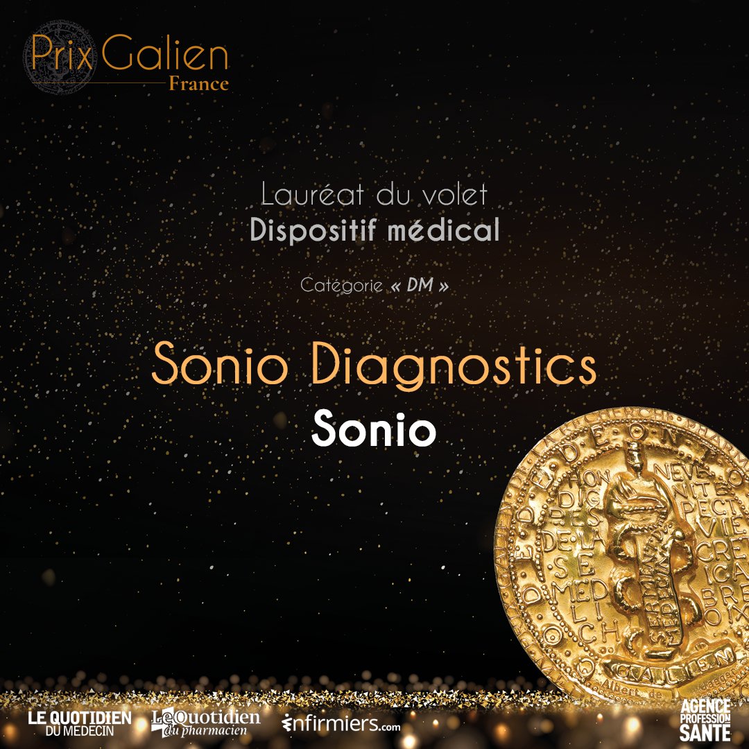 Prix Galien (@prixgalien) on Twitter photo #PrixGalien2023⎜ Lauréat Dispositif médical
Sonio Diagnostics
Prix remis à Rémi Bresson, co-fondateur et CSO et Cécile Brosset, co-fondatrice et CEO, par Pr Guy Frija, Président jury dispositif médical
<a href="/Pole_Medicen/">Medicen Paris Region</a> @SNITEMDM #PrixGalien2023⎜ Lauréat Dispositif médical
Sonio Diagnostics
Prix remis à Rémi Bresson, co-fondateur et CSO et Cécile Brosset, co-fondatrice et CEO, par Pr Guy Frija, Président jury dispositif médical
<a href="/Pole_Medicen/">Medicen Paris Region</a> @SNITEMDM