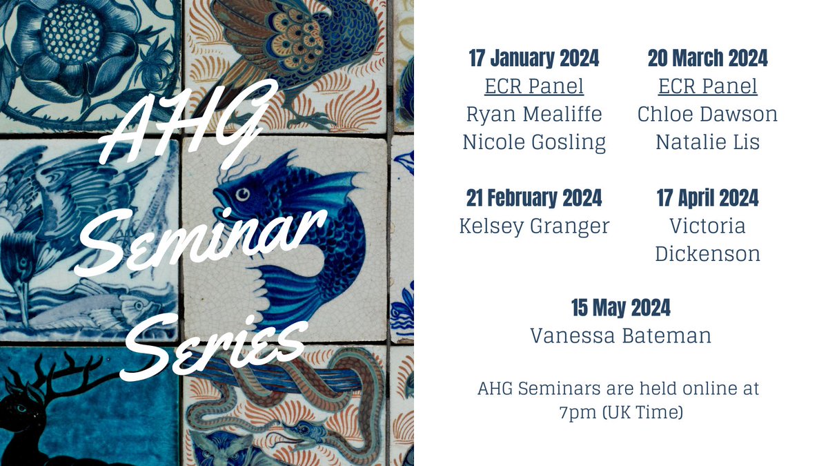 📢 #AnimalHistory Seminar Series We're delighted to confirm our programme of Seminars for next term. Held online, at 7pm (UK time). All are welcome - see you there! Head to our website for the full programme with abstracts and links to register: animalhistorygroup.org/seminar-series/