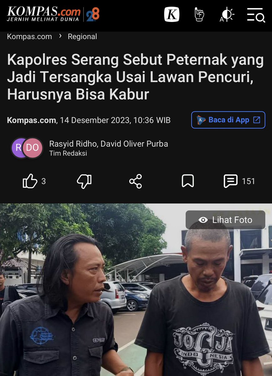 Ya kalau Muhyani lari si rampok makin leluasa ngambil barang berhaga di rumah korban dong Pak Kombes Sofwan Hermanto yg cerdas. Tolong <a href="/restrotangkot/">Polrestro Tangerang</a> cabut status tersangka Muhyani, dia korban perampokan!!
Masalah si Wahdi mati ya salah dia sediri jadi rampok, kok korban yg